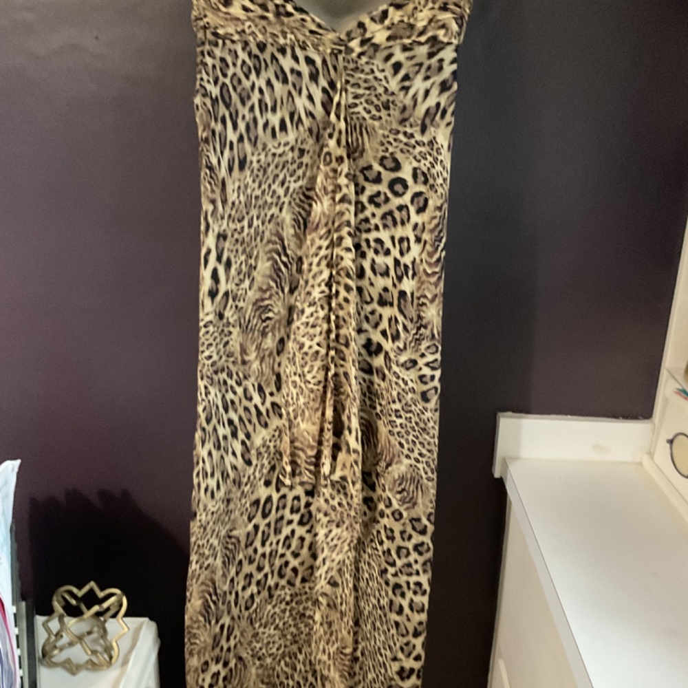 Cache leopard chiffon gown - Picture 4 of 5